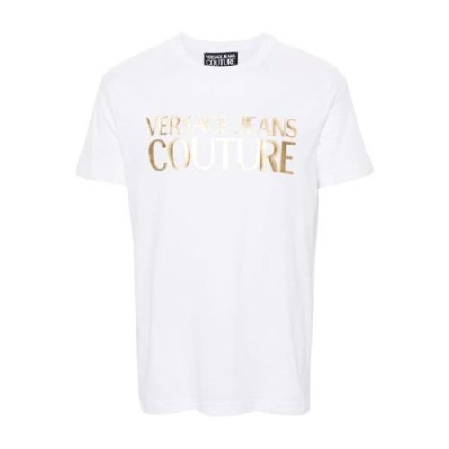 Witte T-shirts en Polos Stijlvol Ontwerp Versace Jeans Couture , White...