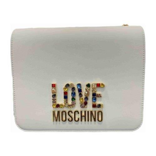 Stijlvolle PU-tas Love Moschino , White , Dames