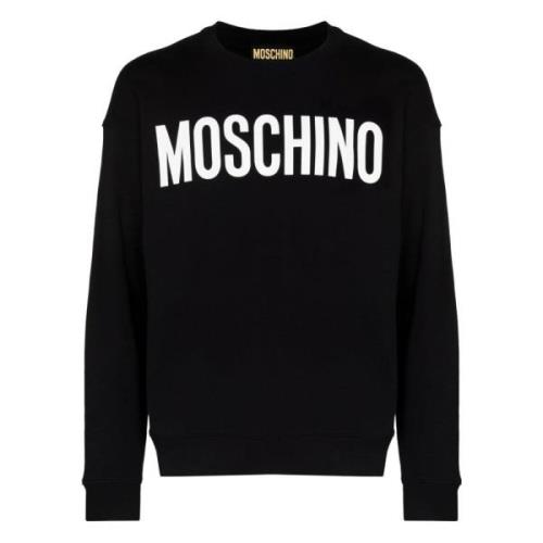 Klassieke Logo Zwarte Trui Moschino , Black , Heren