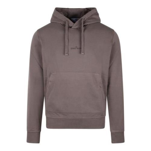 Logo Hoodie Katoenen Hoodie Fw24 Stone Island , Gray , Heren