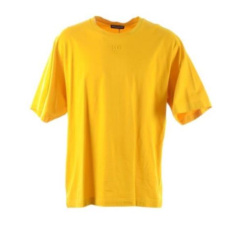 Heren T-shirt met korte mouwen Dolce & Gabbana , Yellow , Heren