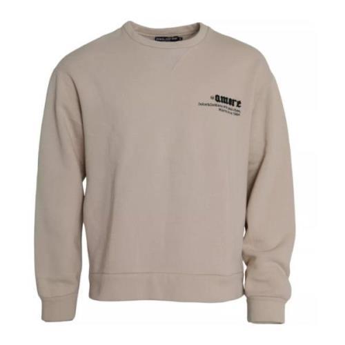 Sweatshirt met logo details Dolce & Gabbana , Beige , Heren