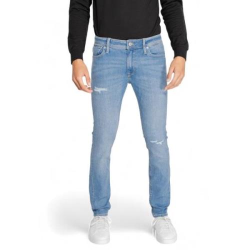 Blauwe Rits en Knoop Jeans Jack & Jones , Blue , Heren