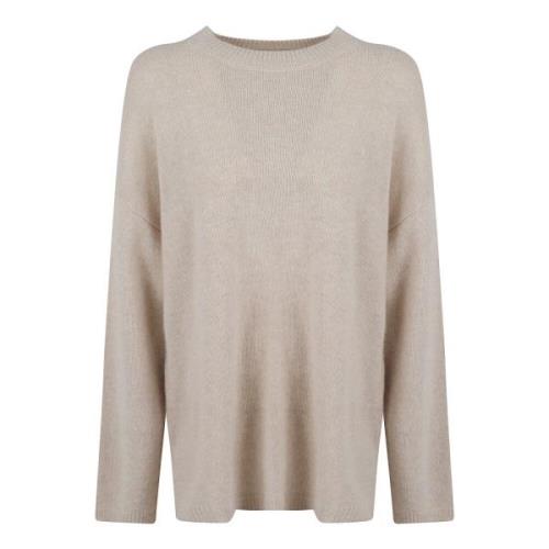 Marmer Mel Sweatshirt voor Vrouwen Allude , Beige , Dames