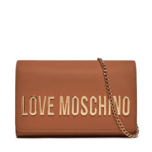 Grijze PU Tas Love Moschino , Brown , Dames