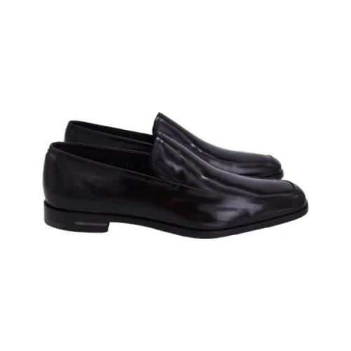 Pre-owned Leather flats Prada Vintage , Black , Heren