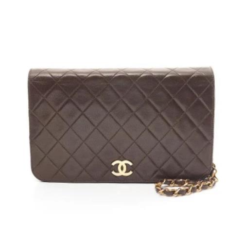 Pre-owned Leather chanel-bags Chanel Vintage , Brown , Dames