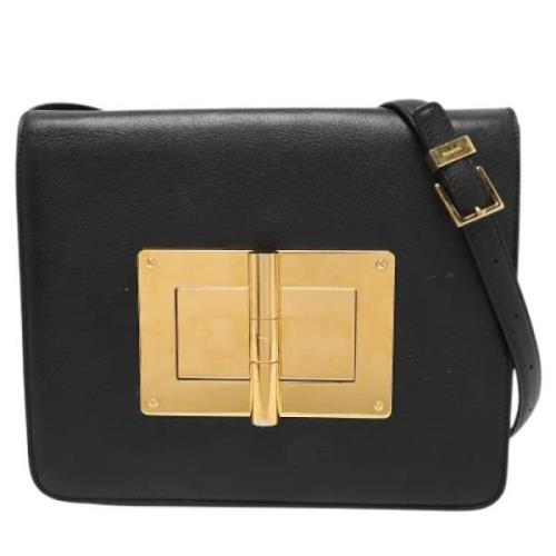 Pre-owned Leather shoulder-bags Tom Ford Pre-owned , Black , Dames