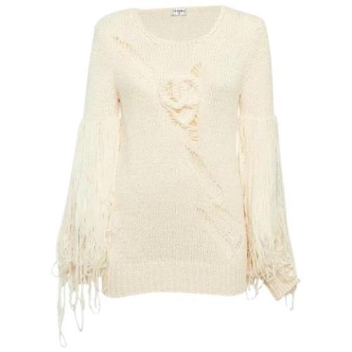 Pre-owned Knit tops Chanel Vintage , Beige , Dames