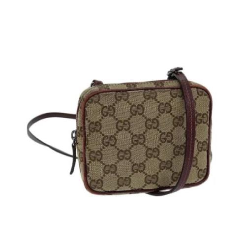 Pre-owned Canvas gucci-bags Gucci Vintage , Beige , Dames