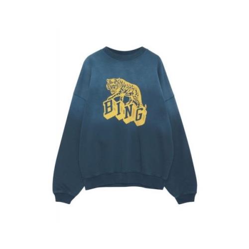 Retro Tiger Hoodie - Maat: XS Anine Bing , Blue , Dames