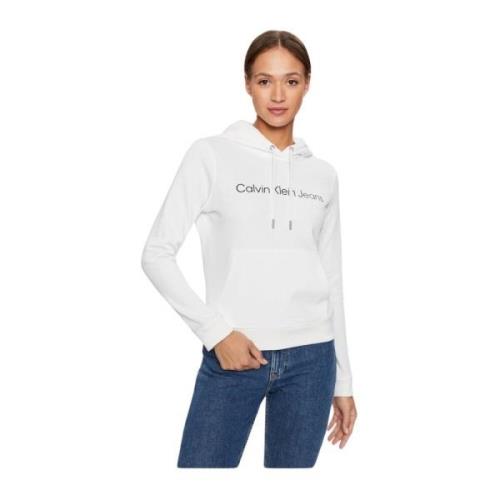 Iconische Hoodie Calvin Klein , White , Dames