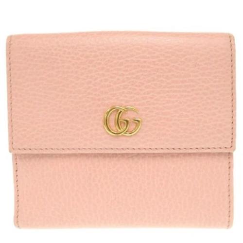 Pre-owned Leather wallets Gucci Vintage , Pink , Dames