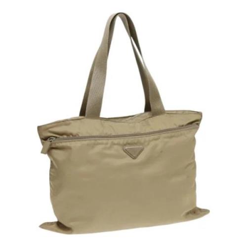 Pre-owned Nylon totes Prada Vintage , Beige , Dames