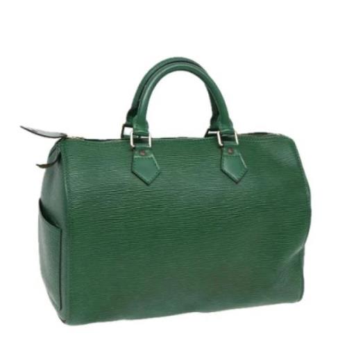 Pre-owned Leather handbags Louis Vuitton Vintage , Green , Dames