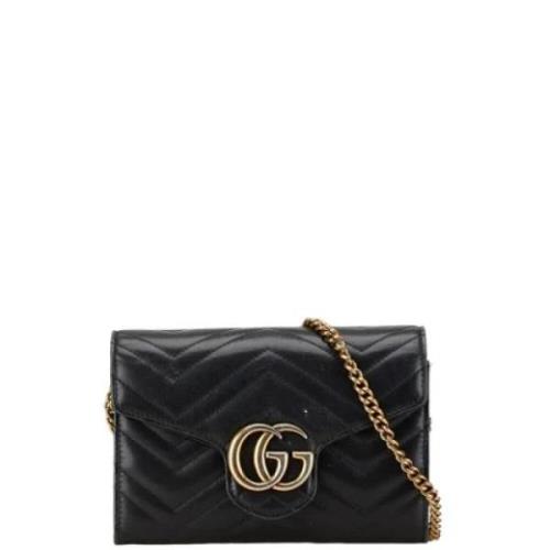 Pre-owned Leather wallets Gucci Vintage , Black , Dames