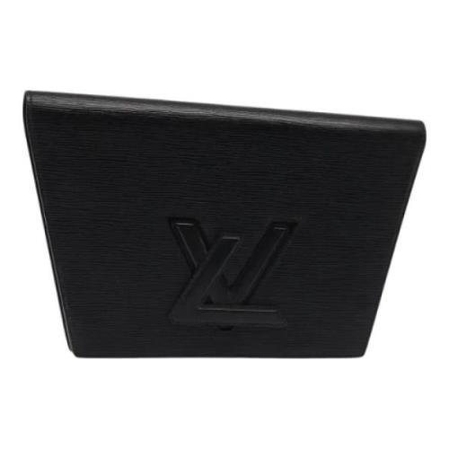 Pre-owned Leather clutches Louis Vuitton Vintage , Black , Dames