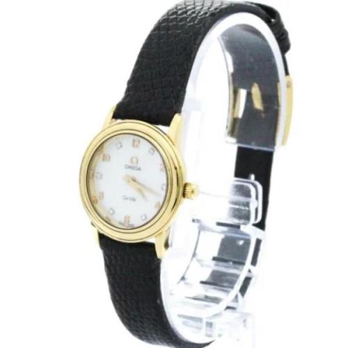 Pre-owned Yellow Gold watches Omega Vintage , White , Dames