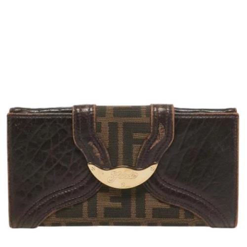 Pre-owned Canvas wallets Fendi Vintage , Brown , Dames