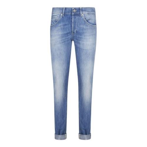 Slim Fit Op Maat Gemaakte Jeans Dondup , Blue , Heren