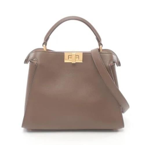 Pre-owned Leather fendi-bags Fendi Vintage , Brown , Dames