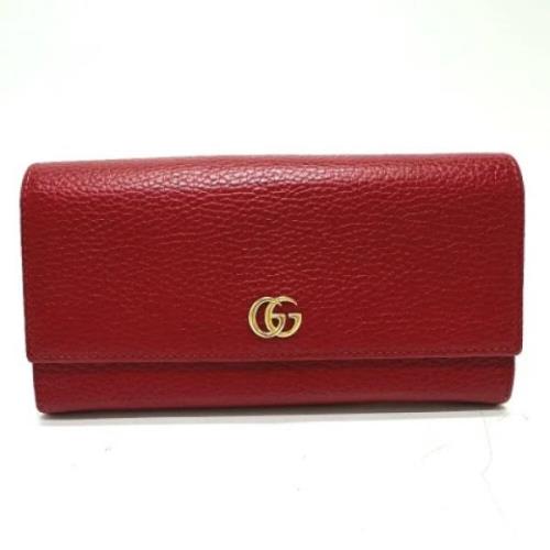 Pre-owned Leather wallets Gucci Vintage , Red , Dames