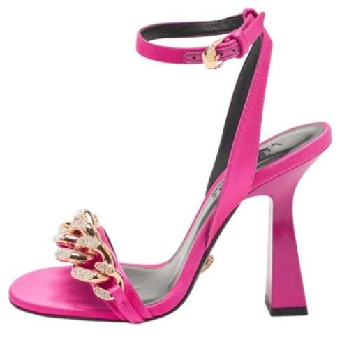 Pre-owned Satin sandals Versace Pre-owned , Pink , Dames