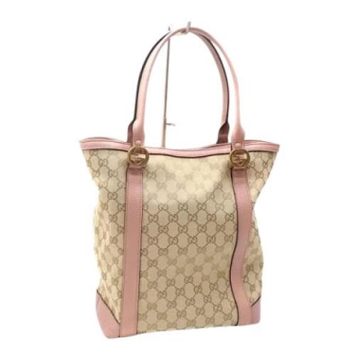 Pre-owned Canvas gucci-bags Gucci Vintage , Beige , Dames