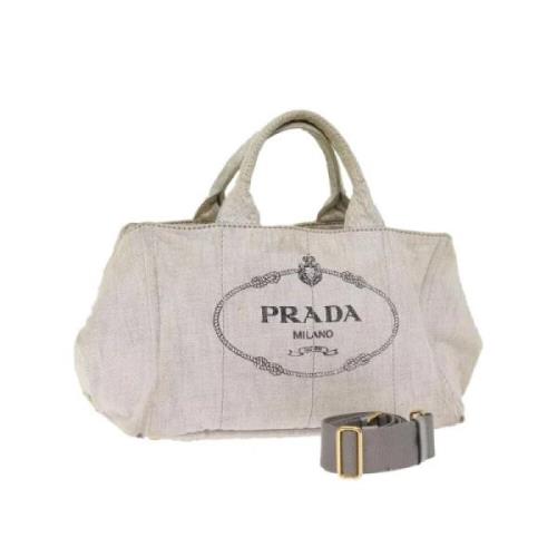 Pre-owned Canvas prada-bags Prada Vintage , Gray , Dames