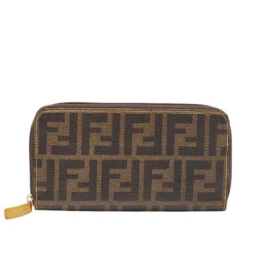 Pre-owned Coated canvas wallets Fendi Vintage , Brown , Dames