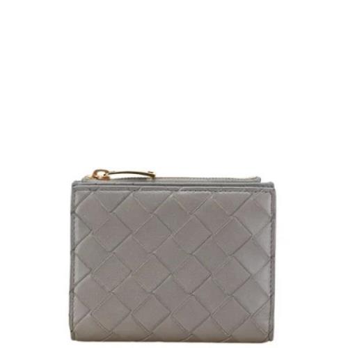 Pre-owned Leather wallets Bottega Veneta Vintage , Gray , Dames