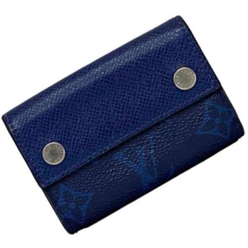 Pre-owned Leather wallets Louis Vuitton Vintage , Blue , Unisex