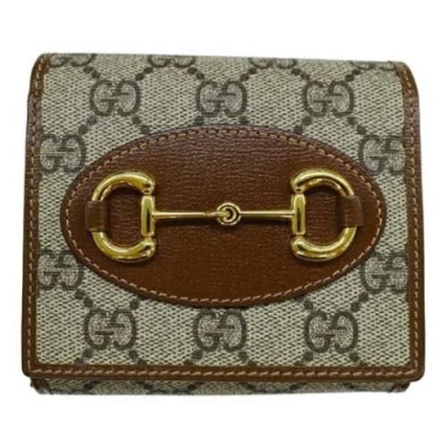 Pre-owned Fabric wallets Gucci Vintage , Brown , Dames