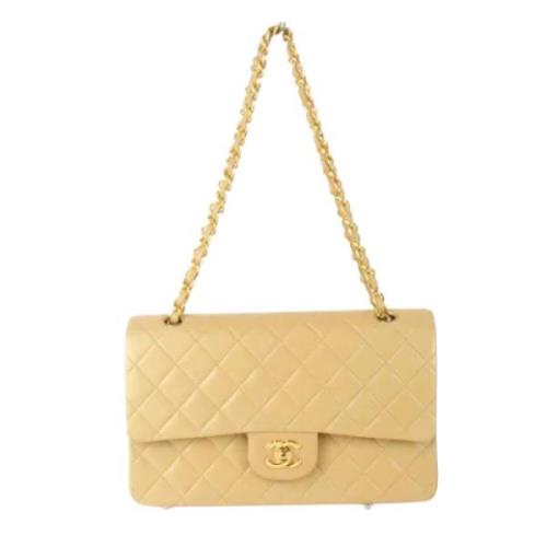 Pre-owned Leather chanel-bags Chanel Vintage , Beige , Dames