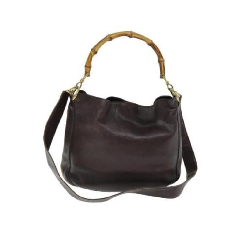 Pre-owned Leather gucci-bags Gucci Vintage , Brown , Dames