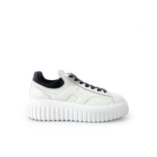 Platform sneakers in wit met zwarte details Hogan , White , Dames