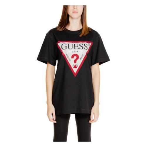 Zwart Print Gebreide kleding voor Vrouwen Guess , Black , Dames