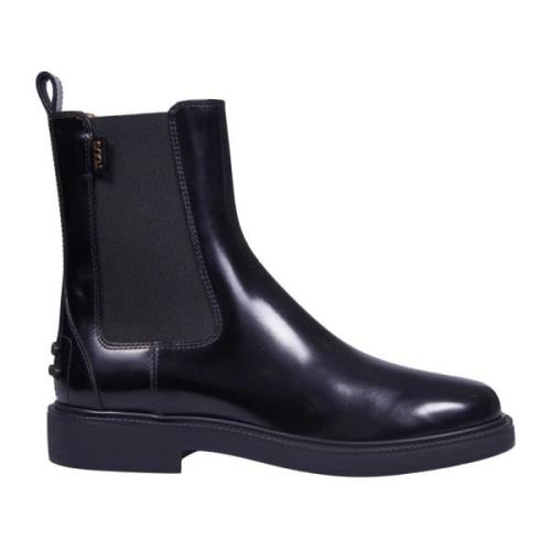 Zwarte enkellaarsjes met zijelastieken Tod's , Black , Dames