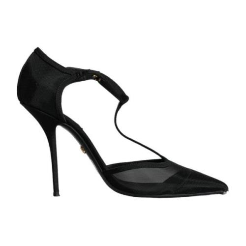 Zwarte Stiletto Hoge Hakken met Gesp Dolce & Gabbana , Black , Dames