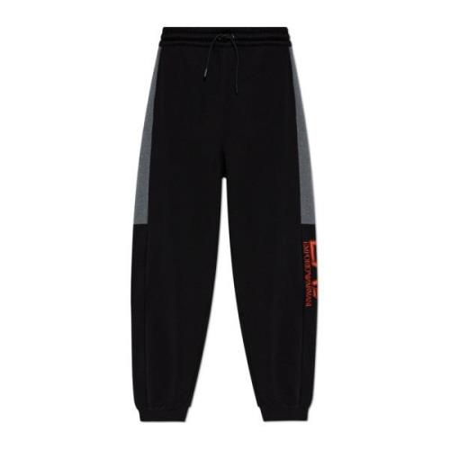 Sweatpants met geborduurd logo Emporio Armani EA7 , Black , Heren