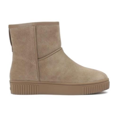 Minimalistische suède sneeuwlaarzen Kazar , Beige , Dames