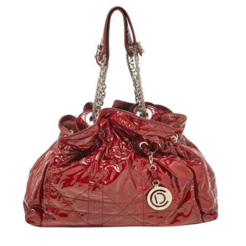 Pre-owned Leather totes Dior Vintage , Red , Dames