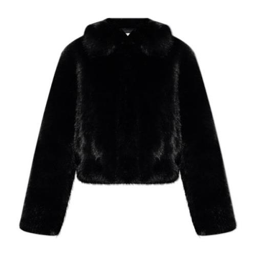 Faux Fur Lena Stand Studio , Black , Dames