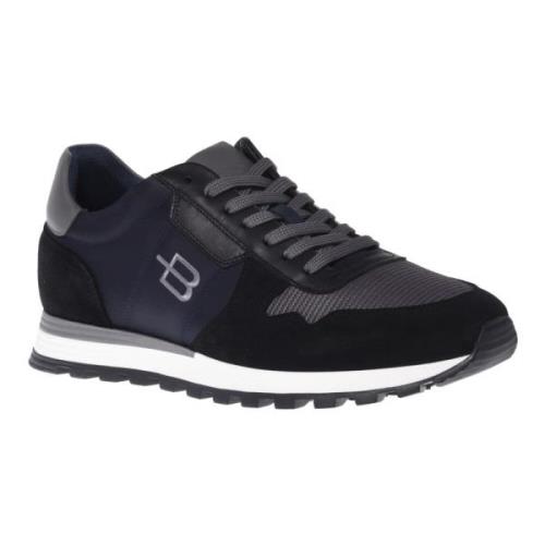 Trainers in black and grey suede and fabric Baldinini , Multicolor , H...