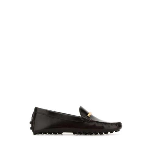 Klassieke Bruin Leren Loafers Tod's , Brown , Dames