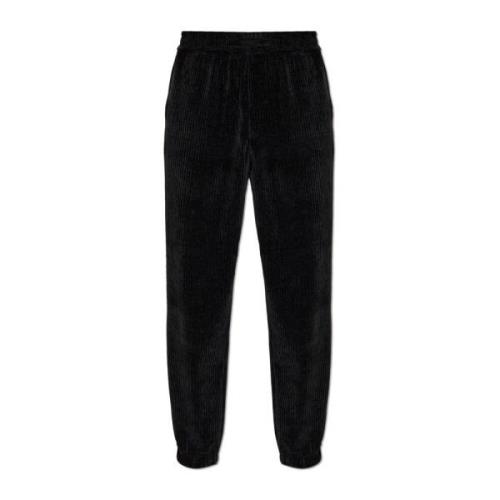 Ribfluwelen broek Emporio Armani , Black , Heren