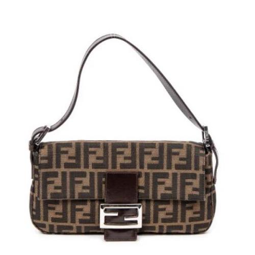 Pre-owned Canvas shoulder-bags Fendi Vintage , Brown , Dames