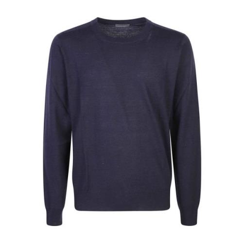 Blauwe Sweater voor Mannen Aw24 Corneliani , Blue , Heren