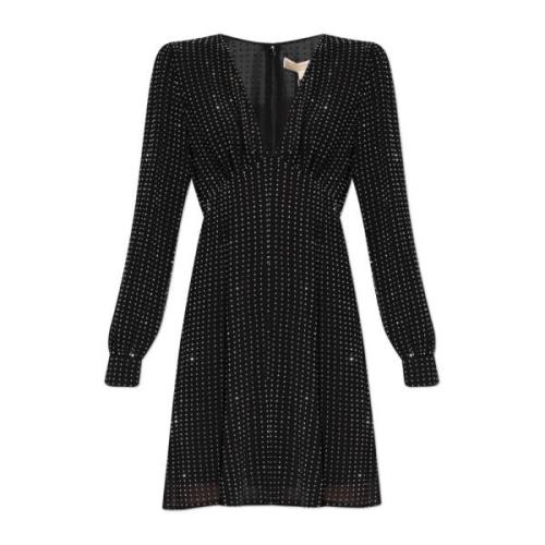 Jurk met glinsterende pailletten Michael Kors , Black , Dames