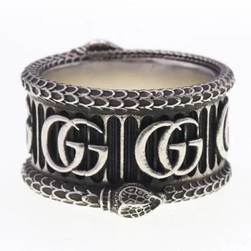 Pre-owned Silver rings Gucci Vintage , Black , Dames